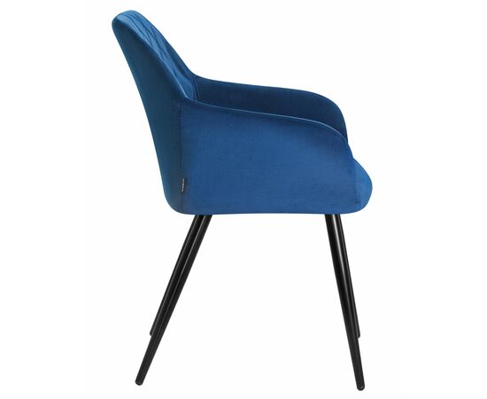 Стул обеденный DOBRIN ROBERT, черные матовые ножки, велюр V108-67 Тёмно-синий, Вариант: черные матовые ножки, велюр V108-67 Тёмно-синий, изображение 3 | Интернет магазин мебели и декора LifeDekor