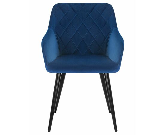 Стул обеденный DOBRIN ROBERT, черные матовые ножки, велюр V108-67 Тёмно-синий, Вариант: черные матовые ножки, велюр V108-67 Тёмно-синий, изображение 6 | Интернет магазин мебели и декора LifeDekor