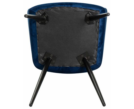 Стул обеденный DOBRIN ROBERT, черные матовые ножки, велюр V108-67 Тёмно-синий, Вариант: черные матовые ножки, велюр V108-67 Тёмно-синий, изображение 9 | Интернет магазин мебели и декора LifeDekor