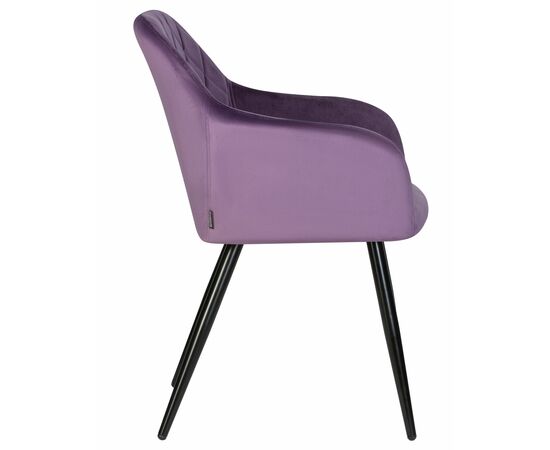 Стул обеденный DOBRIN ROBERT, черные матовые ножки, велюр V108-45 Темно-фиолетовый, Вариант: черные матовые ножки, велюр V108-45 Темно-фиолетовый, изображение 3 | Интернет магазин мебели и декора LifeDekor