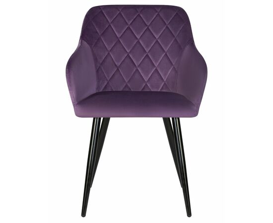 Стул обеденный DOBRIN ROBERT, черные матовые ножки, велюр V108-45 Темно-фиолетовый, Вариант: черные матовые ножки, велюр V108-45 Темно-фиолетовый, изображение 6 | Интернет магазин мебели и декора LifeDekor