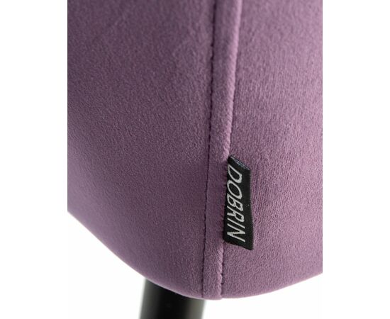 Стул обеденный DOBRIN ROBERT, черные матовые ножки, велюр V108-45 Темно-фиолетовый, Вариант: черные матовые ножки, велюр V108-45 Темно-фиолетовый, изображение 8 | Интернет магазин мебели и декора LifeDekor