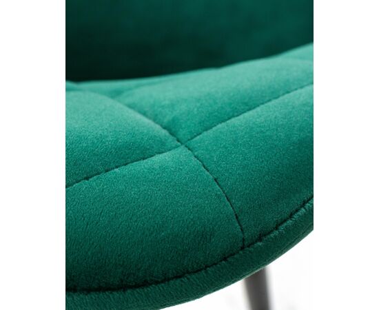 Стул обеденный DOBRIN ROBERT, черные матовые ножки, велюр V108-64 Зелёный, Вариант: черные матовые ножки, велюр V108-64 Зелёный, изображение 7 | Интернет магазин мебели и декора LifeDekor