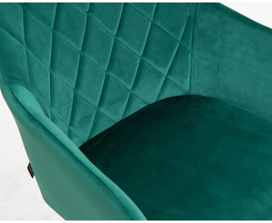 Стул обеденный DOBRIN ROBERT, черные матовые ножки, велюр V108-64 Зелёный, Вариант: черные матовые ножки, велюр V108-64 Зелёный, изображение 8 | Интернет магазин мебели и декора LifeDekor