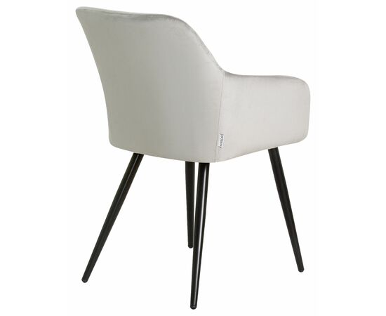 Стул обеденный DOBRIN ROBERT, черные матовые ножки, велюр V108-81 Серый, Вариант: черные матовые ножки, велюр V108-81 Серый, изображение 4 | Интернет магазин мебели и декора LifeDekor