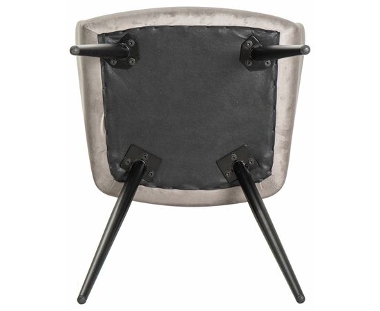 Стул обеденный DOBRIN ROBERT, черные матовые ножки, велюр V108-81 Серый, Вариант: черные матовые ножки, велюр V108-81 Серый, изображение 10 | Интернет магазин мебели и декора LifeDekor