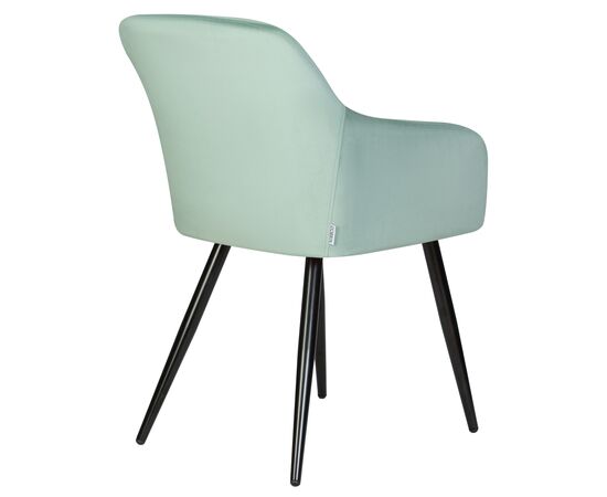 Стул обеденный DOBRIN ROBERT, черные матовые ножки, велюр V108-118 Мятный, Вариант: черные матовые ножки, велюр V108-118 Мятный, изображение 4 | Интернет магазин мебели и декора LifeDekor