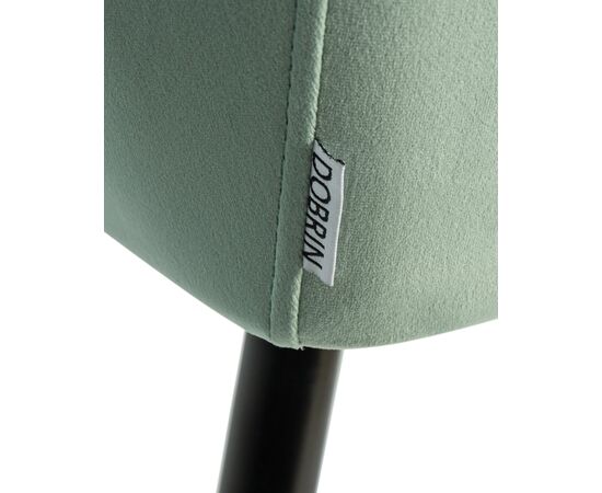 Стул обеденный DOBRIN ROBERT, черные матовые ножки, велюр V108-118 Мятный, Вариант: черные матовые ножки, велюр V108-118 Мятный, изображение 9 | Интернет магазин мебели и декора LifeDekor