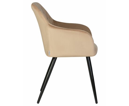 Стул обеденный DOBRIN ROBERT, черные матовые ножки, велюр V108-104 Мокко, Вариант: черные матовые ножки, велюр V108-104 Мокко, изображение 3 | Интернет магазин мебели и декора LifeDekor