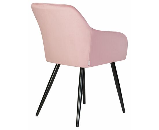 Стул обеденный DOBRIN ROBERT, черные матовые ножки, велюр V108-15 Розовый, Вариант: черные матовые ножки, велюр V108-15 Розовый, изображение 4 | Интернет магазин мебели и декора LifeDekor