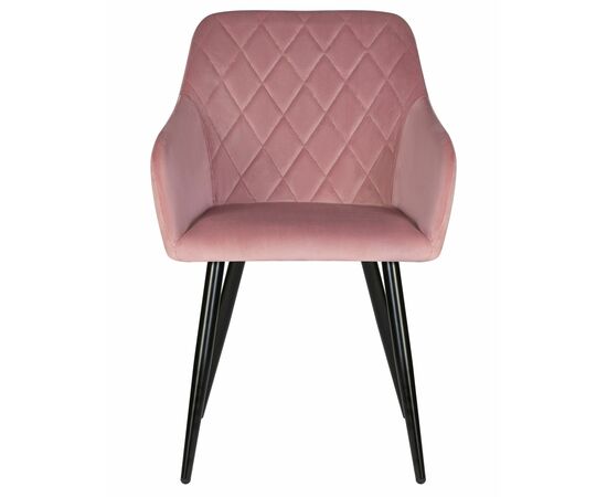 Стул обеденный DOBRIN ROBERT, черные матовые ножки, велюр V108-15 Розовый, Вариант: черные матовые ножки, велюр V108-15 Розовый, изображение 6 | Интернет магазин мебели и декора LifeDekor