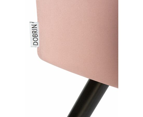 Стул обеденный DOBRIN ROBERT, черные матовые ножки, велюр V108-15 Розовый, Вариант: черные матовые ножки, велюр V108-15 Розовый, изображение 8 | Интернет магазин мебели и декора LifeDekor