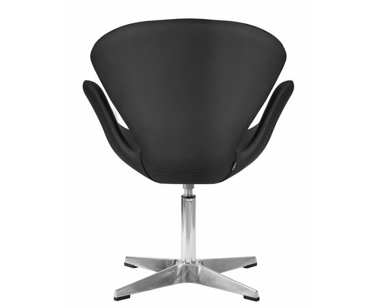 Кресло дизайнерское DOBRIN SWAN, черный кожзам P13, алюминиевое основание, Вариант: черный кожзам P13, алюминиевое основание, изображение 5 | Интернет магазин мебели и декора LifeDekor