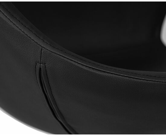 Кресло дизайнерское DOBRIN SWAN, черный кожзам P13, алюминиевое основание, Вариант: черный кожзам P13, алюминиевое основание, изображение 7 | Интернет магазин мебели и декора LifeDekor