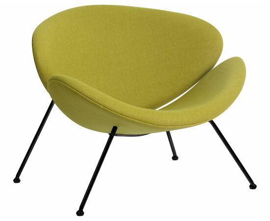 Кресло дизайнерское DOBRIN EMILY, светло-зеленая ткань AF3, черное основание, Вариант: светло-зеленая ткань AF3, черное основание | Интернет магазин мебели и декора LifeDekor