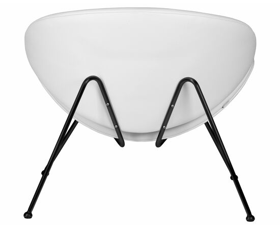 Кресло дизайнерское DOBRIN EMILY, белый винил YP17, черное основание, Вариант: белый винил YP17, черное основание, изображение 5 | Интернет магазин мебели и декора LifeDekor