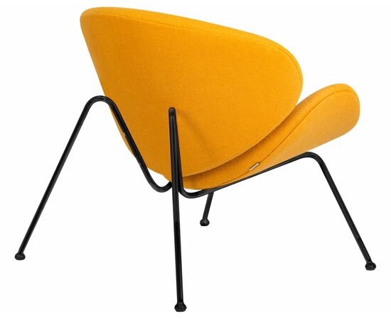 Кресло дизайнерское DOBRIN EMILY, желтая ткань AF13, черное основание, Вариант: желтая ткань AF13, черное основание, изображение 4 | Интернет магазин мебели и декора LifeDekor