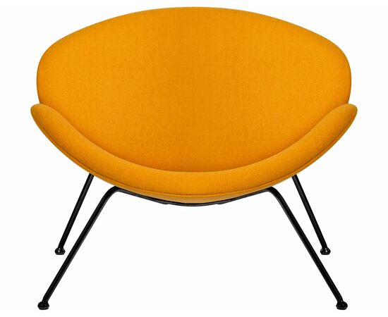 Кресло дизайнерское DOBRIN EMILY, желтая ткань AF13, черное основание, Вариант: желтая ткань AF13, черное основание, изображение 6 | Интернет магазин мебели и декора LifeDekor