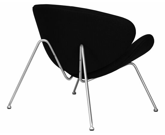 Кресло дизайнерское DOBRIN EMILY, черный ткань AF9, хромированная сталь, Вариант: черный ткань AF9, хромированная сталь, изображение 4 | Интернет магазин мебели и декора LifeDekor