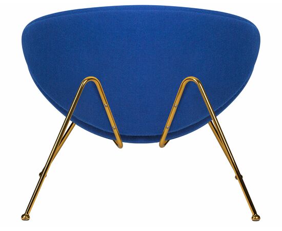 Кресло дизайнерское DOBRIN EMILY, синяя ткань AF6, золотое основание, Вариант: синяя ткань AF6, золотое основание, изображение 5 | Интернет магазин мебели и декора LifeDekor