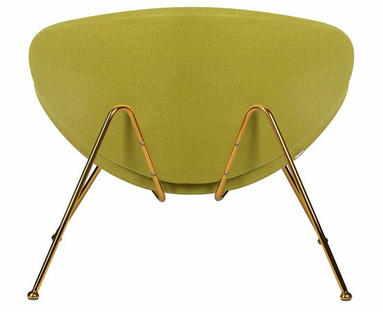 Кресло дизайнерское DOBRIN EMILY, светло-зеленая ткань AF3, золотое основание, Вариант: светло-зеленая ткань AF3, золотое основание, изображение 5 | Интернет магазин мебели и декора LifeDekor