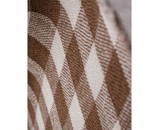 Стул обеденный DOBRIN DAW MONICA, ножки светлый бук, сиденье 009 коричневая клетка, бежевая ткань, Вариант: ножки светлый бук, сиденье 009 коричневая клетка, бежевая ткань, изображение 9 | Интернет магазин мебели и декора LifeDekor