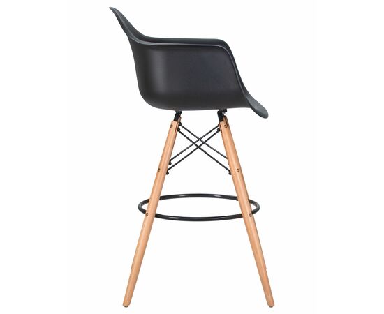 Стул барный DOBRIN DAW BAR, ножки светлый бук, цвет черный, Вариант: ножки светлый бук, цвет чёрный, изображение 3 | Интернет магазин мебели и декора LifeDekor