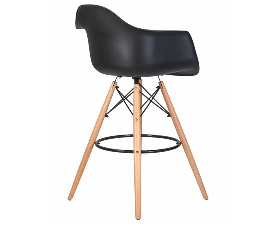 Стул барный DOBRIN DAW BAR, ножки светлый бук, цвет черный, Вариант: ножки светлый бук, цвет чёрный, изображение 4 | Интернет магазин мебели и декора LifeDekor
