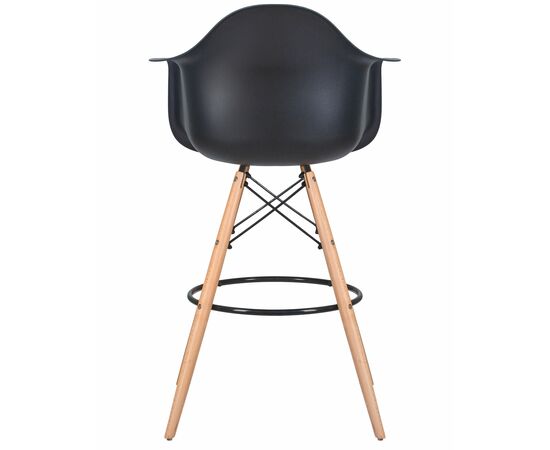 Стул барный DOBRIN DAW BAR, ножки светлый бук, цвет черный, Вариант: ножки светлый бук, цвет чёрный, изображение 5 | Интернет магазин мебели и декора LifeDekor