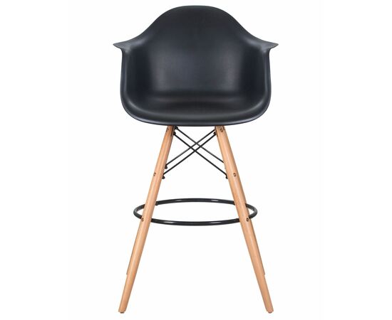 Стул барный DOBRIN DAW BAR, ножки светлый бук, цвет черный, Вариант: ножки светлый бук, цвет чёрный, изображение 6 | Интернет магазин мебели и декора LifeDekor