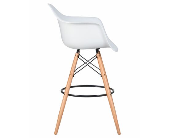 Стул барный DOBRIN DAW BAR, ножки светлый бук, цвет белый, Вариант: ножки светлый бук, цвет белый, изображение 3 | Интернет магазин мебели и декора LifeDekor