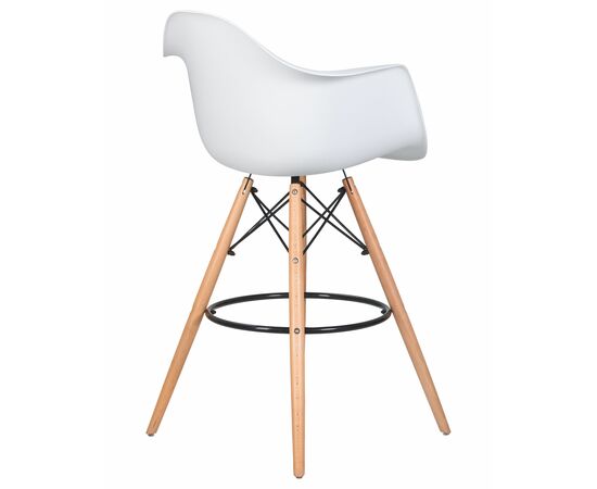 Стул барный DOBRIN DAW BAR, ножки светлый бук, цвет белый, Вариант: ножки светлый бук, цвет белый, изображение 4 | Интернет магазин мебели и декора LifeDekor