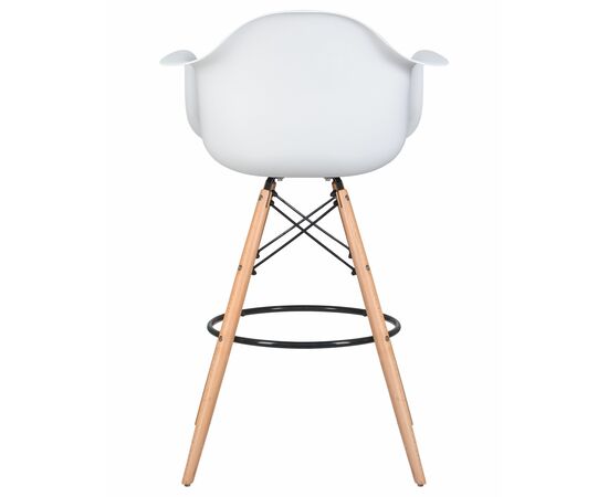Стул барный DOBRIN DAW BAR, ножки светлый бук, цвет белый, Вариант: ножки светлый бук, цвет белый, изображение 5 | Интернет магазин мебели и декора LifeDekor