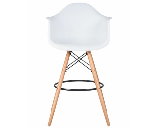 Стул барный DOBRIN DAW BAR, ножки светлый бук, цвет белый, Вариант: ножки светлый бук, цвет белый, изображение 6 | Интернет магазин мебели и декора LifeDekor