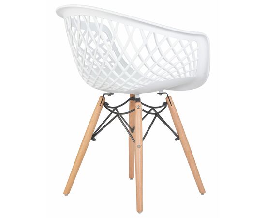 Стул обеденный DOBRIN SAMWELL, ножки светлый бук, цвет белый (W-02), изображение 4 | Интернет магазин мебели и декора LifeDekor