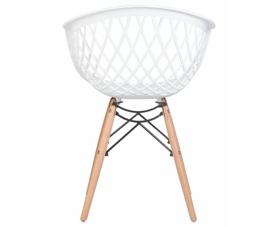 Стул обеденный DOBRIN SAMWELL, ножки светлый бук, цвет белый (W-02), изображение 5 | Интернет магазин мебели и декора LifeDekor