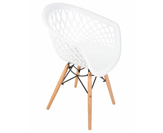 Стул обеденный DOBRIN SAMWELL, ножки светлый бук, цвет белый (W-02), изображение 7 | Интернет магазин мебели и декора LifeDekor