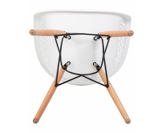 Стул обеденный DOBRIN SAMWELL, ножки светлый бук, цвет белый (W-02), изображение 8 | Интернет магазин мебели и декора LifeDekor