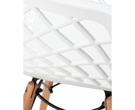 Стул обеденный DOBRIN SAMWELL, ножки светлый бук, цвет белый (W-02), изображение 9 | Интернет магазин мебели и декора LifeDekor