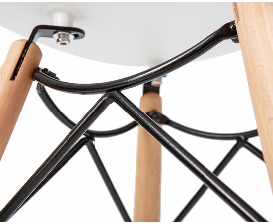 Стул обеденный DOBRIN SAMWELL, ножки светлый бук, цвет белый (W-02), изображение 11 | Интернет магазин мебели и декора LifeDekor