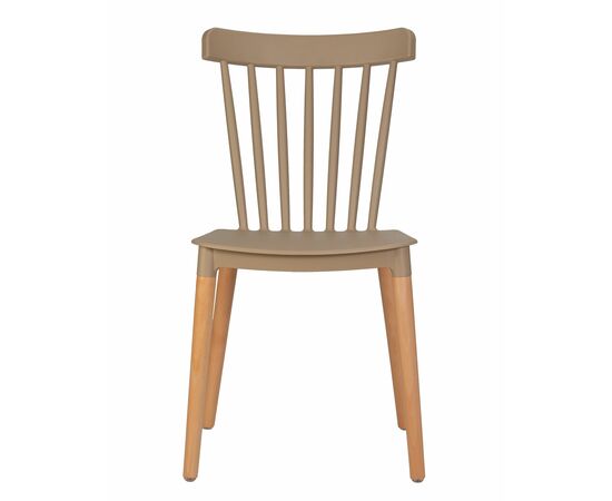 Стул обеденный DOBRIN THEO, ножки светлый бук, цвет бежевый (GR-03), Вариант: ножки светлый бук, цвет бежевый (GR-03), изображение 6 | Интернет магазин мебели и декора LifeDekor