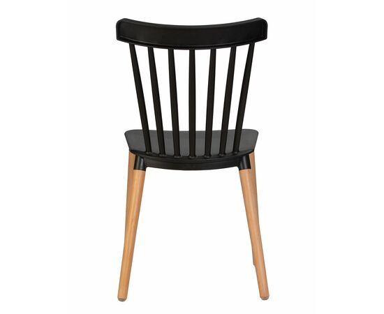 Стул обеденный DOBRIN THEO, ножки светлый бук, цвет черный (B-03), Вариант: ножки светлый бук, цвет чёрный (B-03), изображение 5 | Интернет магазин мебели и декора LifeDekor