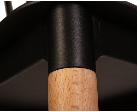 Стул обеденный DOBRIN THEO, ножки светлый бук, цвет черный (B-03), Вариант: ножки светлый бук, цвет чёрный (B-03), изображение 9 | Интернет магазин мебели и декора LifeDekor