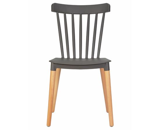 Стул обеденный DOBRIN THEO, ножки светлый бук, цвет темно-серый (GR-04), Вариант: ножки светлый бук, цвет тёмно-серый (GR-04), изображение 6 | Интернет магазин мебели и декора LifeDekor