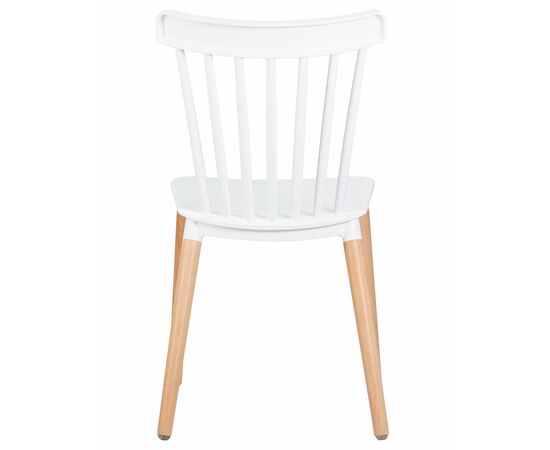 Стул обеденный DOBRIN THEO, ножки светлый бук, цвет белый (W-02), Вариант: ножки светлый бук, цвет белый (W-02), изображение 5 | Интернет магазин мебели и декора LifeDekor