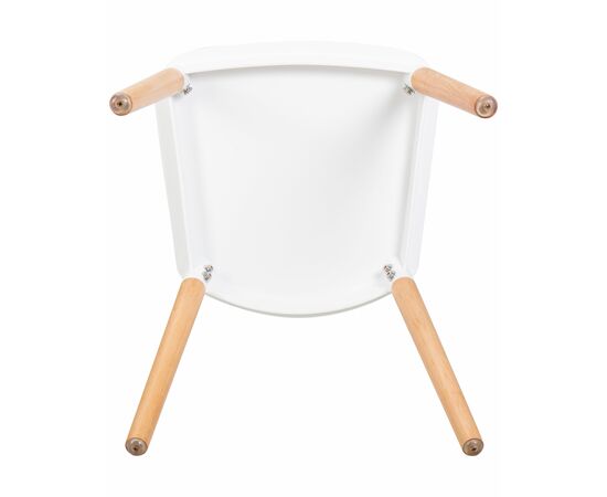 Стул обеденный DOBRIN THEO, ножки светлый бук, цвет белый (W-02), Вариант: ножки светлый бук, цвет белый (W-02), изображение 8 | Интернет магазин мебели и декора LifeDekor