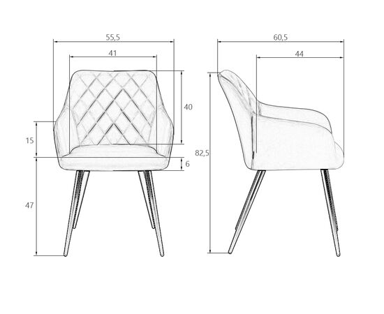 Стул обеденный DOBRIN ROBERT, черные матовые ножки, велюр V108-118 Мятный, Вариант: черные матовые ножки, велюр V108-118 Мятный, изображение 11 | Интернет магазин мебели и декора LifeDekor