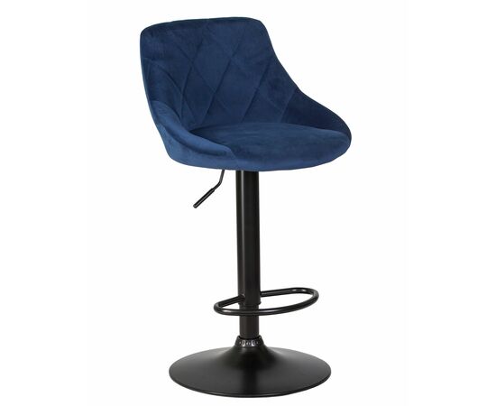 Стул барный DOBRIN LOGAN BLACK, синий велюр (MJ9-117), Вариант: синий велюр (MJ9-117) | Интернет магазин мебели и декора LifeDekor