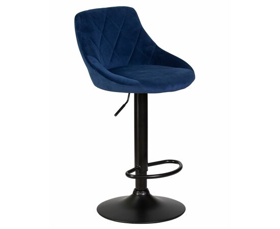 Стул барный DOBRIN LOGAN BLACK, синий велюр (MJ9-117), Вариант: синий велюр (MJ9-117), изображение 2 | Интернет магазин мебели и декора LifeDekor