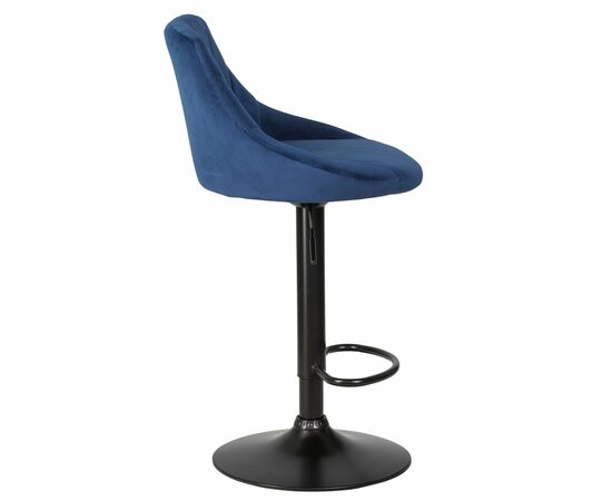 Стул барный DOBRIN LOGAN BLACK, синий велюр (MJ9-117), Вариант: синий велюр (MJ9-117), изображение 3 | Интернет магазин мебели и декора LifeDekor